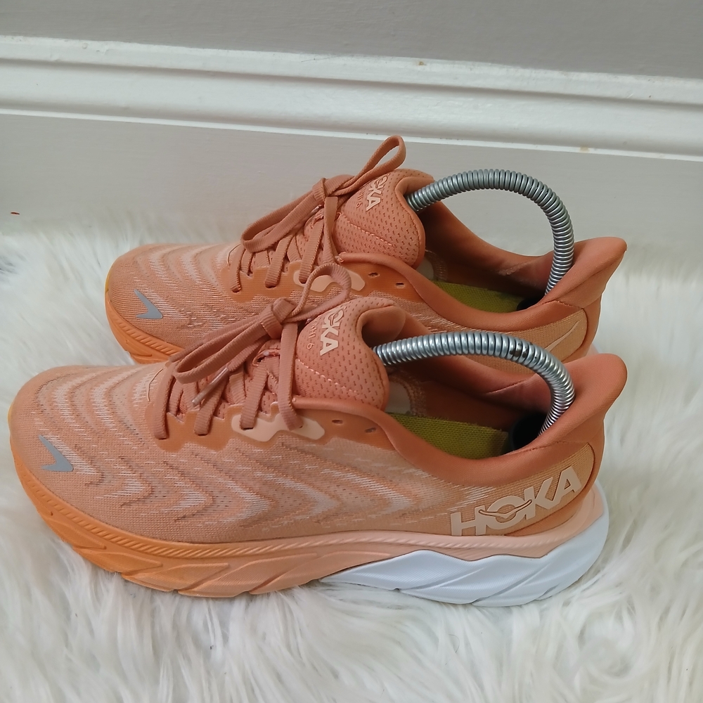 Hoka Women's Athletic Shoes - Coral and White